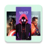 superheroes wallpaper android application logo